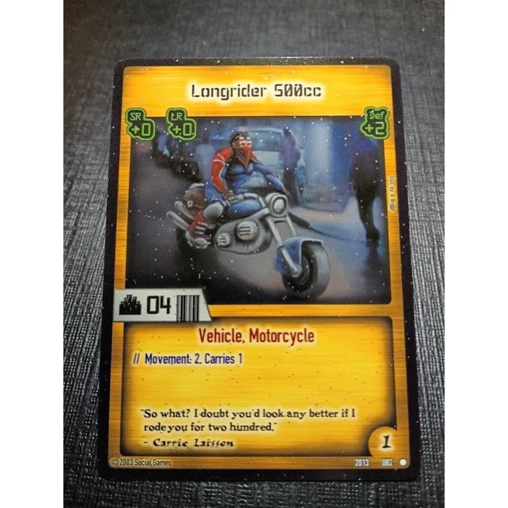Cyberpunk 2020 CCG Common #082 Longrider 500cc - HTF Chrome Finish